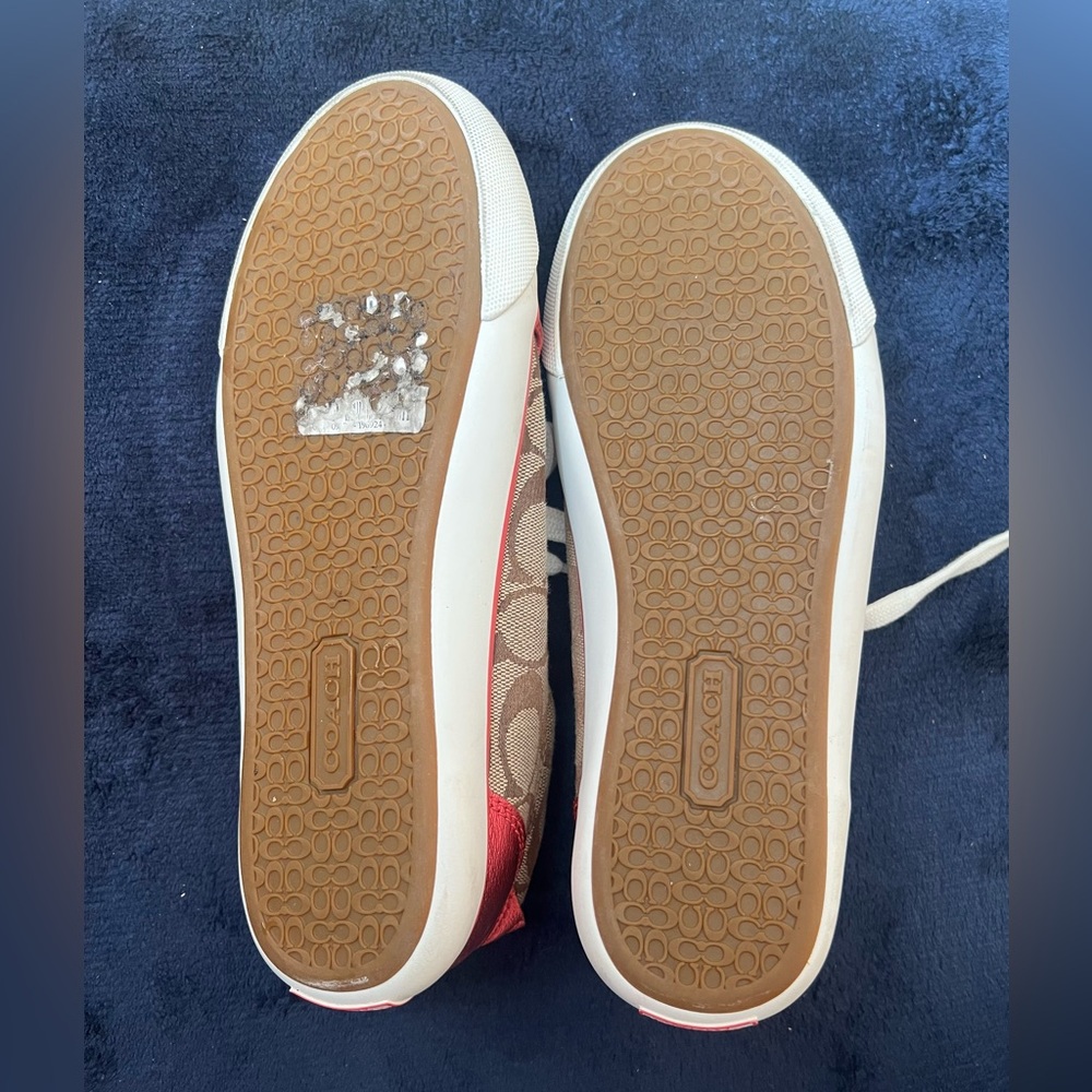 Coach Tan and Pink Women's Sneakers - Picture 2 of 6